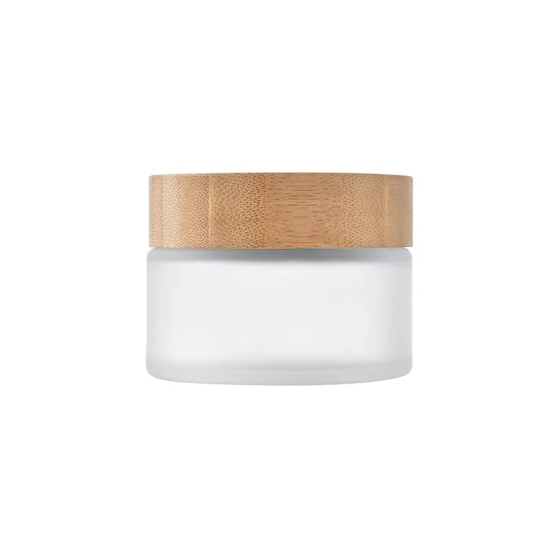 Bamboo Lid Glass Supplement Jar